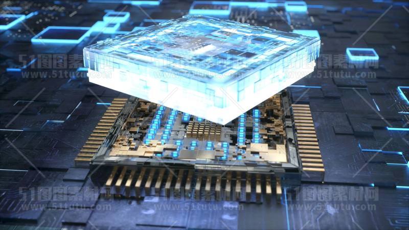芯片CPU科技背景场景设计参考图23071500773