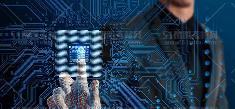 芯片CPU科技背景场景设计参考图23071500895