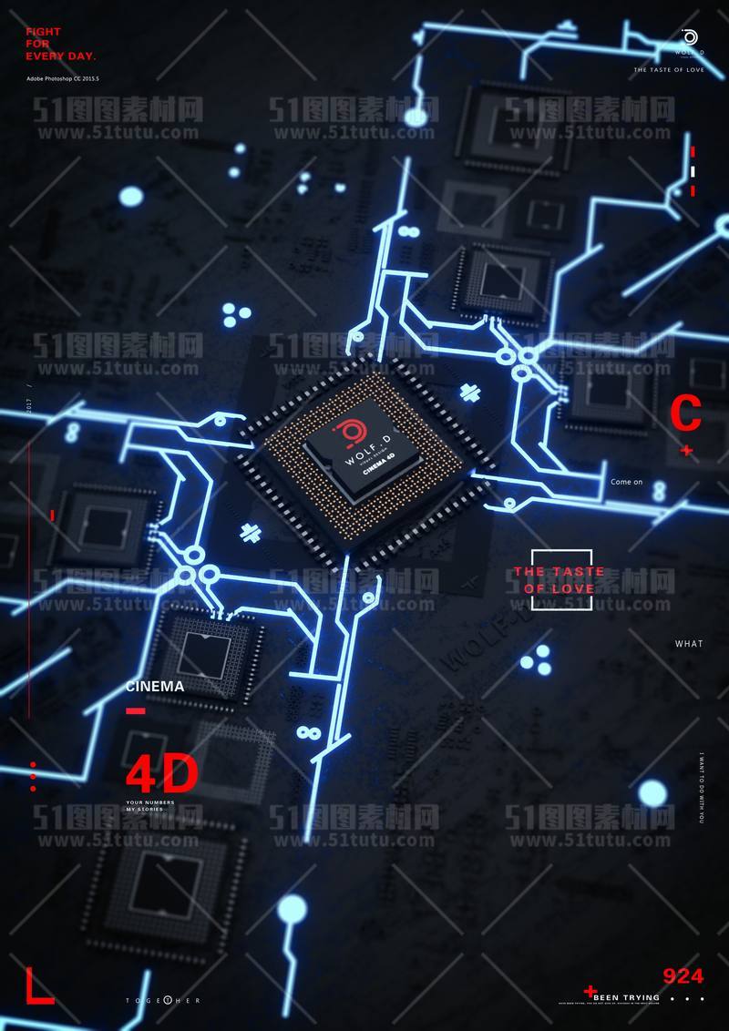 芯片CPU科技背景场景设计参考图23071501021