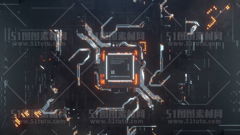 芯片CPU科技背景场景设计参考图23071501121
