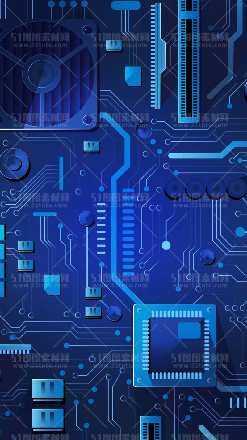 芯片CPU科技背景场景设计参考图23071501406