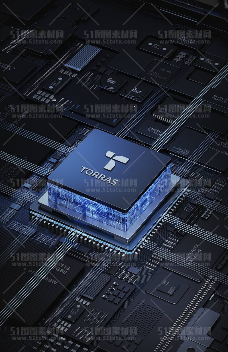 芯片CPU科技背景场景设计参考图23071501408