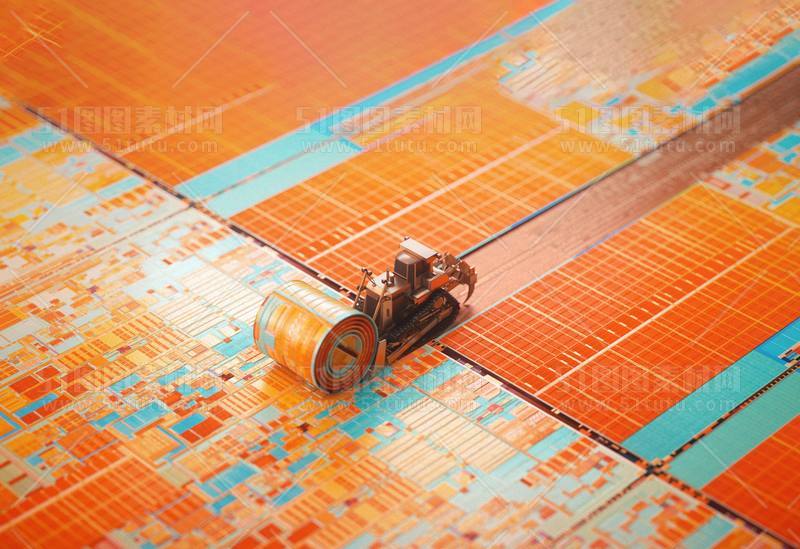 芯片CPU科技背景场景设计参考图23071501412