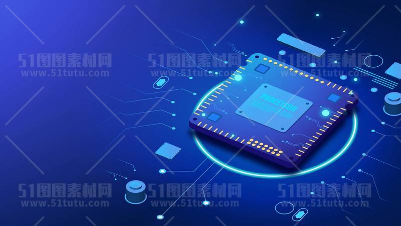 芯片CPU科技背景场景设计参考图23071501418