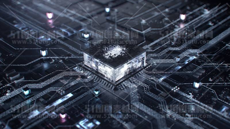 芯片CPU科技背景场景设计参考图23071501427