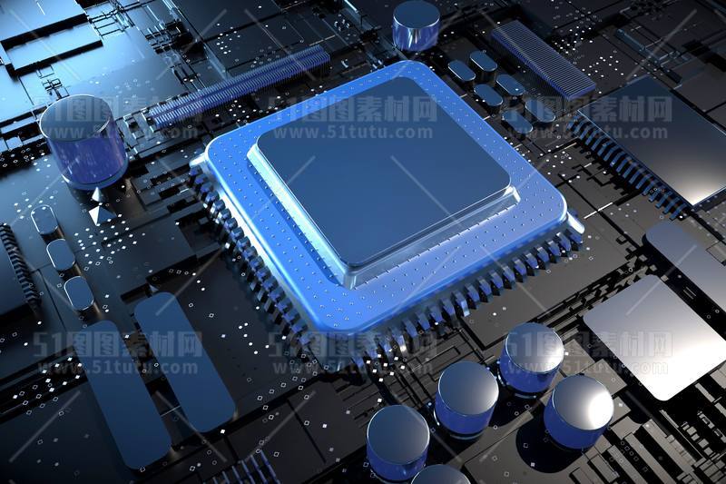 芯片CPU科技背景场景设计参考图23071501428