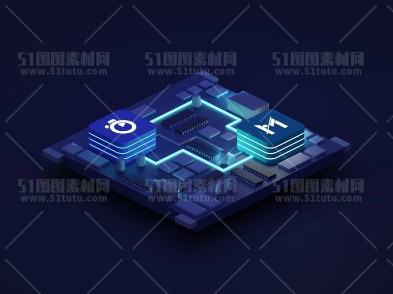 芯片CPU科技背景场景设计参考图23071501444