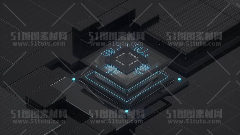 芯片CPU科技背景场景设计参考图23071501447
