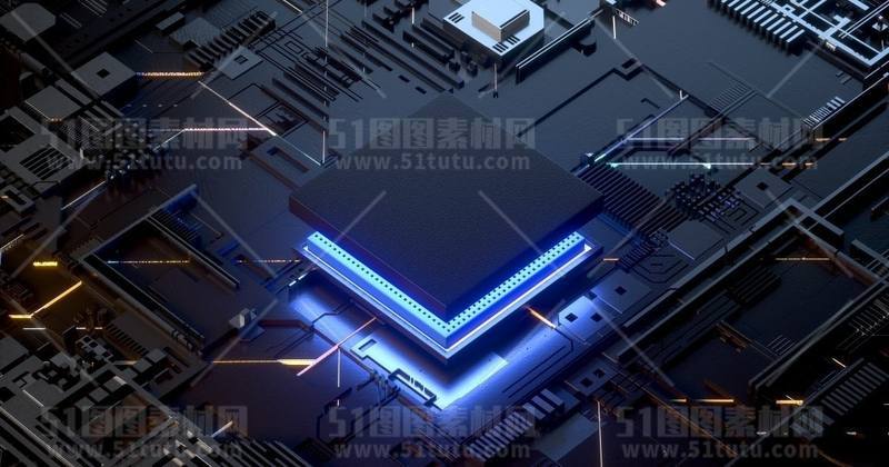 芯片CPU科技背景场景设计参考图23071501454