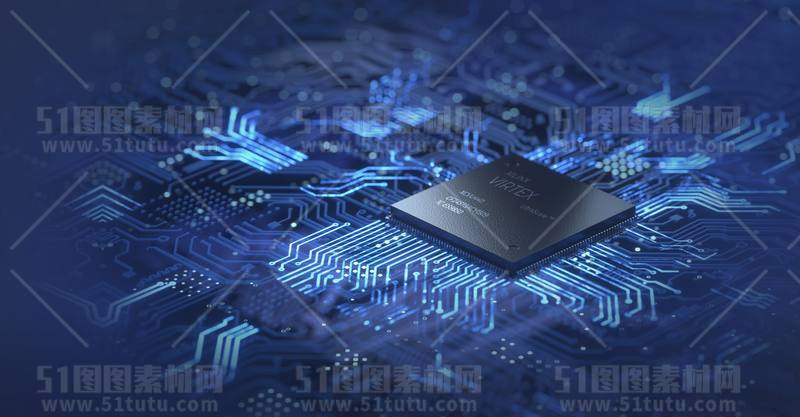 芯片CPU科技背景场景设计参考图23071501455
