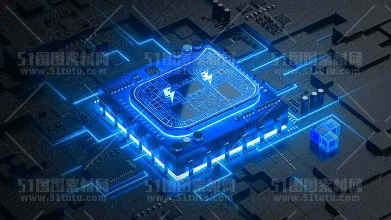 芯片CPU科技背景场景设计参考图23071501465