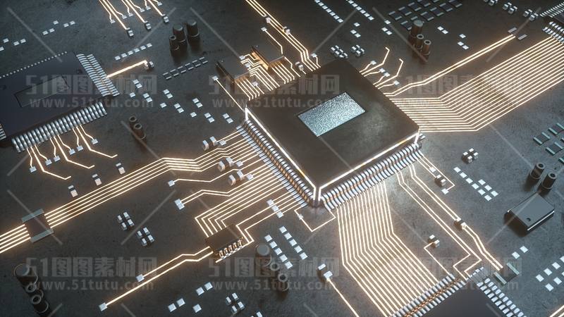 芯片CPU科技背景场景设计参考图23071501468