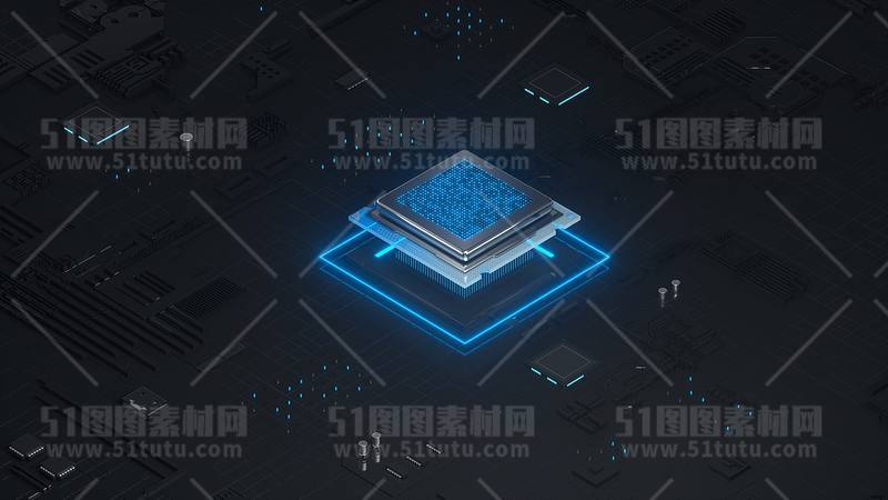 芯片CPU科技背景场景设计参考图23071501473