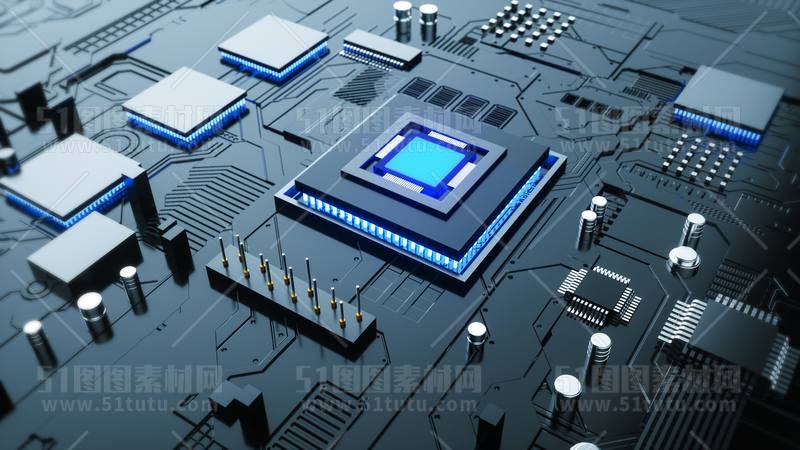 芯片CPU科技背景场景设计参考图23071501475