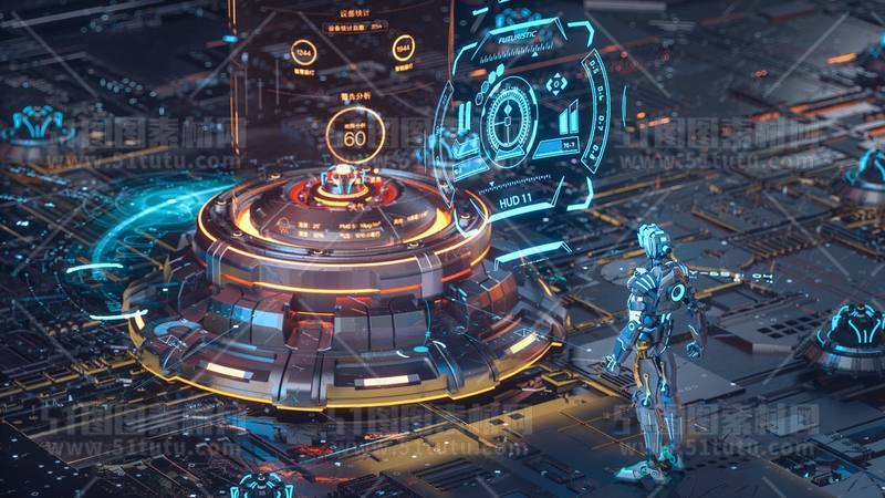 芯片CPU科技背景场景设计参考图23071501480