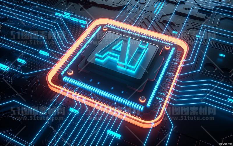 芯片CPU科技背景场景设计参考图23071501485