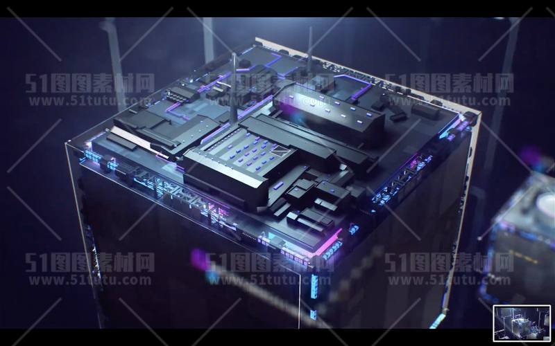 芯片CPU科技背景场景设计参考图23071501496