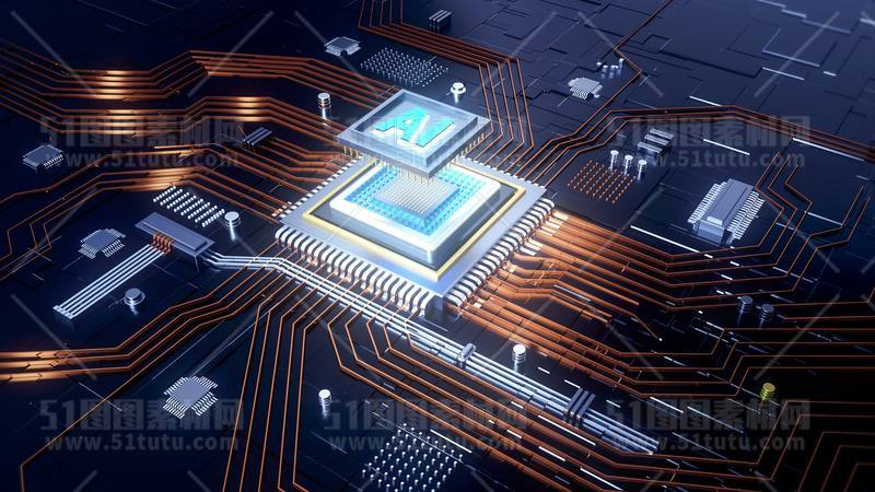 芯片CPU科技背景场景设计参考图23071501510
