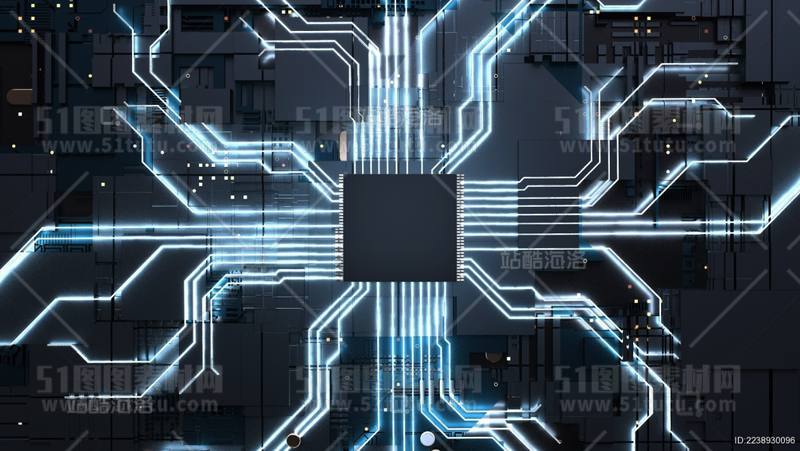芯片CPU科技背景场景设计参考图23071501515