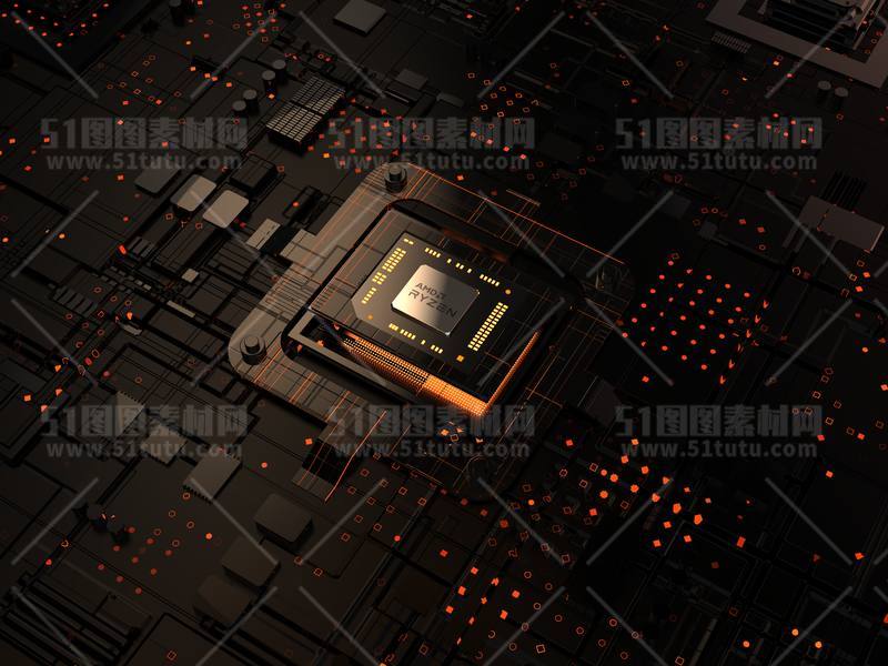 芯片CPU科技背景场景设计参考图23071501527