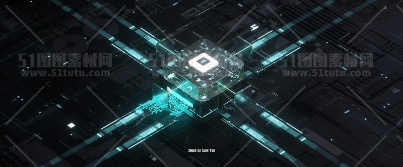 芯片CPU科技背景场景设计参考图23071501531