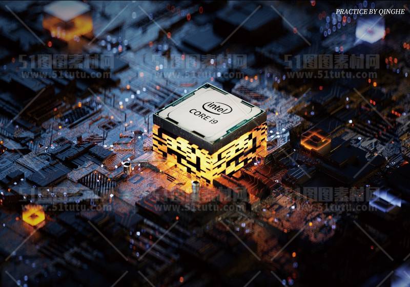 芯片CPU科技背景场景设计参考图23071501538
