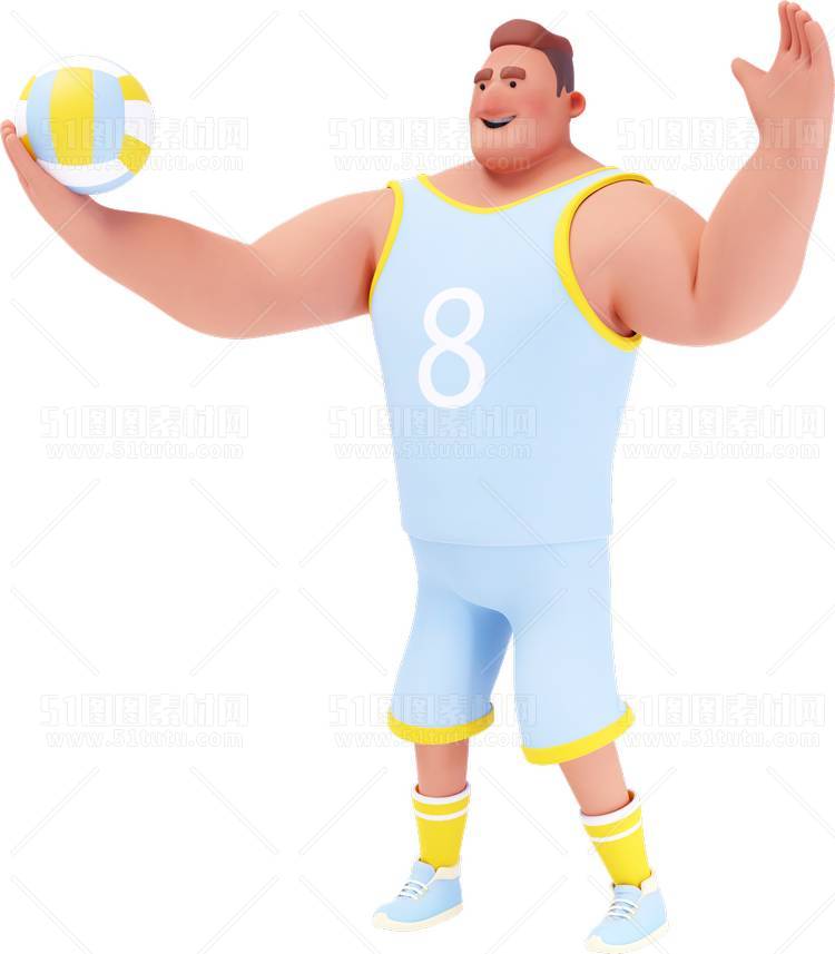 C4D人物素材卡通3D人物PNG活动促销素材透明图角色人物23103100045