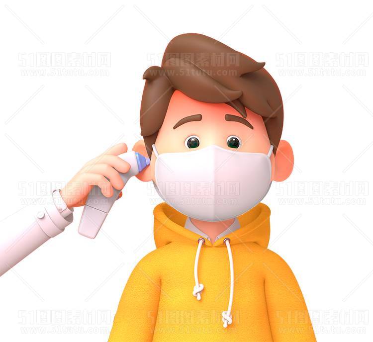 C4D人物素材卡通3D人物PNG活动促销素材透明图角色人物23103100050