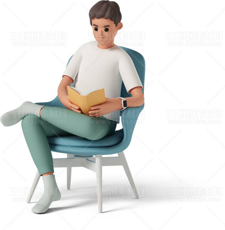 C4D人物素材卡通3D人物PNG活动促销素材透明图角色人物23103100065