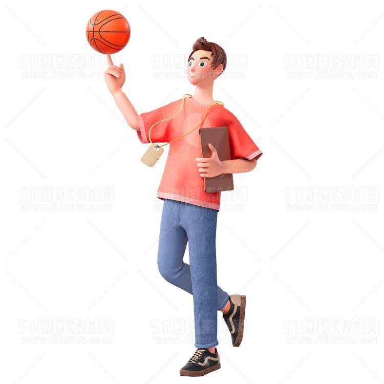 C4D人物素材卡通3D人物PNG活动促销素材透明图角色人物23103100087