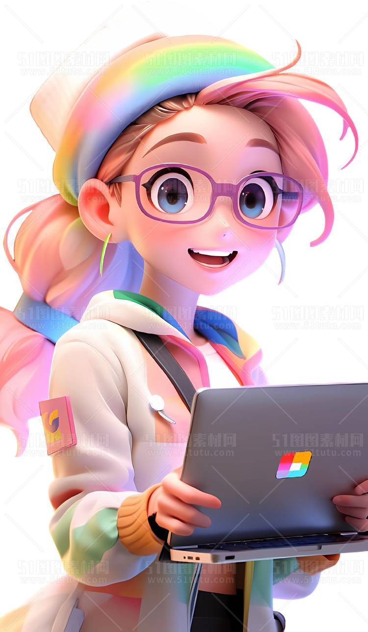 C4D人物素材卡通3D人物PNG活动促销素材透明图角色人物23103100160