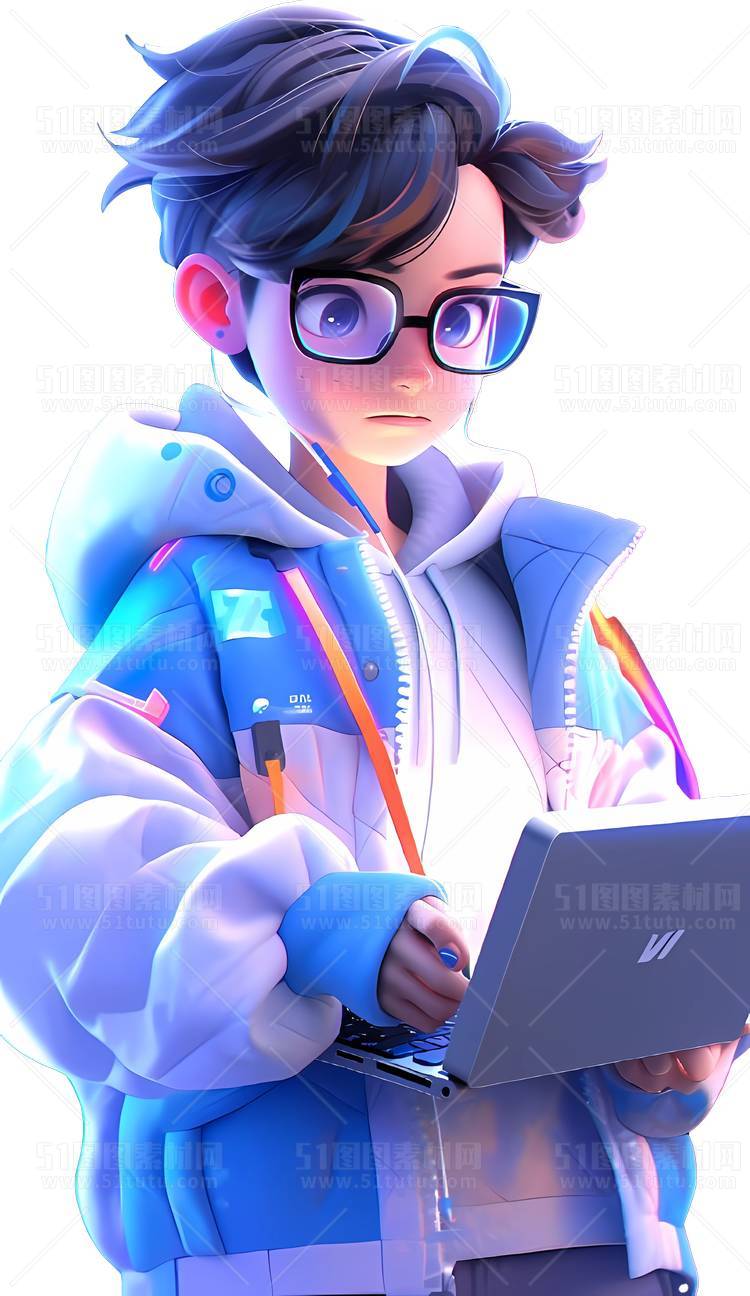 C4D人物素材卡通3D人物PNG活动促销素材透明图角色人物23103100162