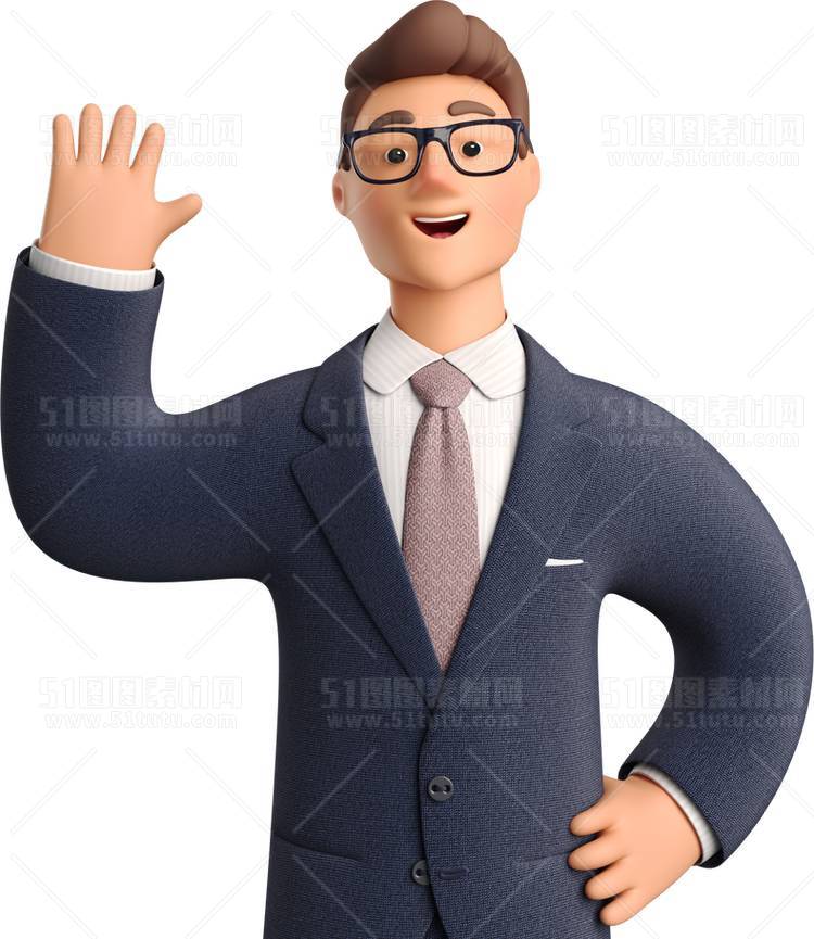 C4D人物素材卡通3D人物PNG活动促销素材透明图角色人物23103100163