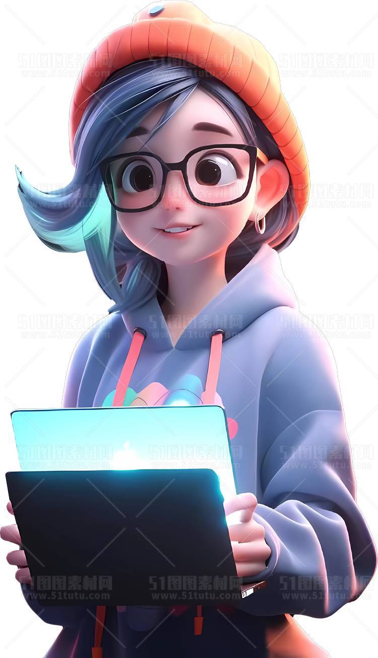 C4D人物素材卡通3D人物PNG活动促销素材透明图角色人物23103100169