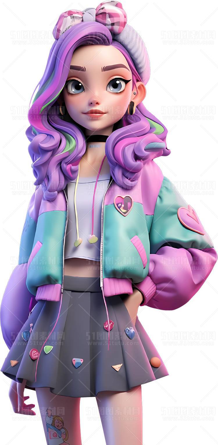 C4D人物素材卡通3D人物PNG活动促销素材透明图角色人物23103100177