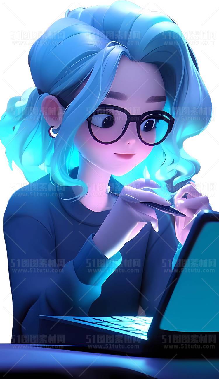 C4D人物素材卡通3D人物PNG活动促销素材透明图角色人物23103100179