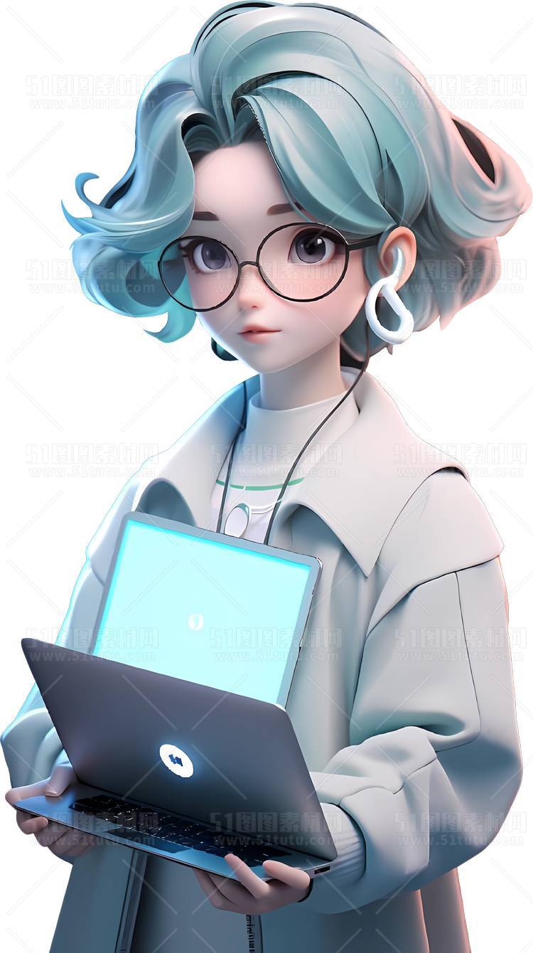 C4D人物素材卡通3D人物PNG活动促销素材透明图角色人物23103100183