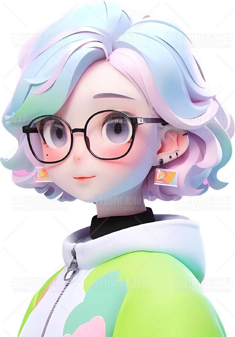 C4D人物素材卡通3D人物PNG活动促销素材透明图角色人物23103100187