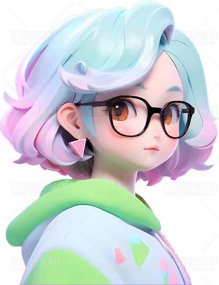 C4D人物素材卡通3D人物PNG活动促销素材透明图角色人物23103100192