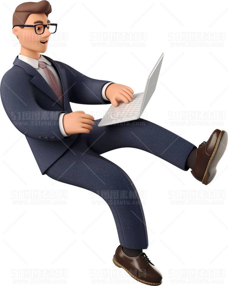 C4D人物素材卡通3D人物PNG活动促销素材透明图角色人物23103100198