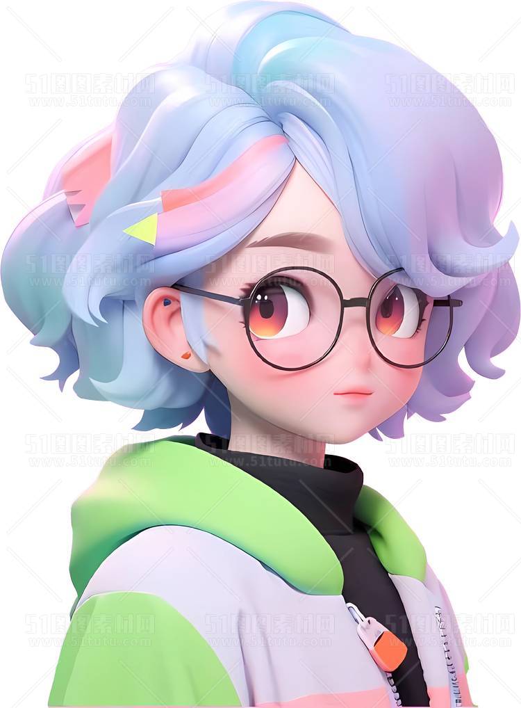 C4D人物素材卡通3D人物PNG活动促销素材透明图角色人物23103100207