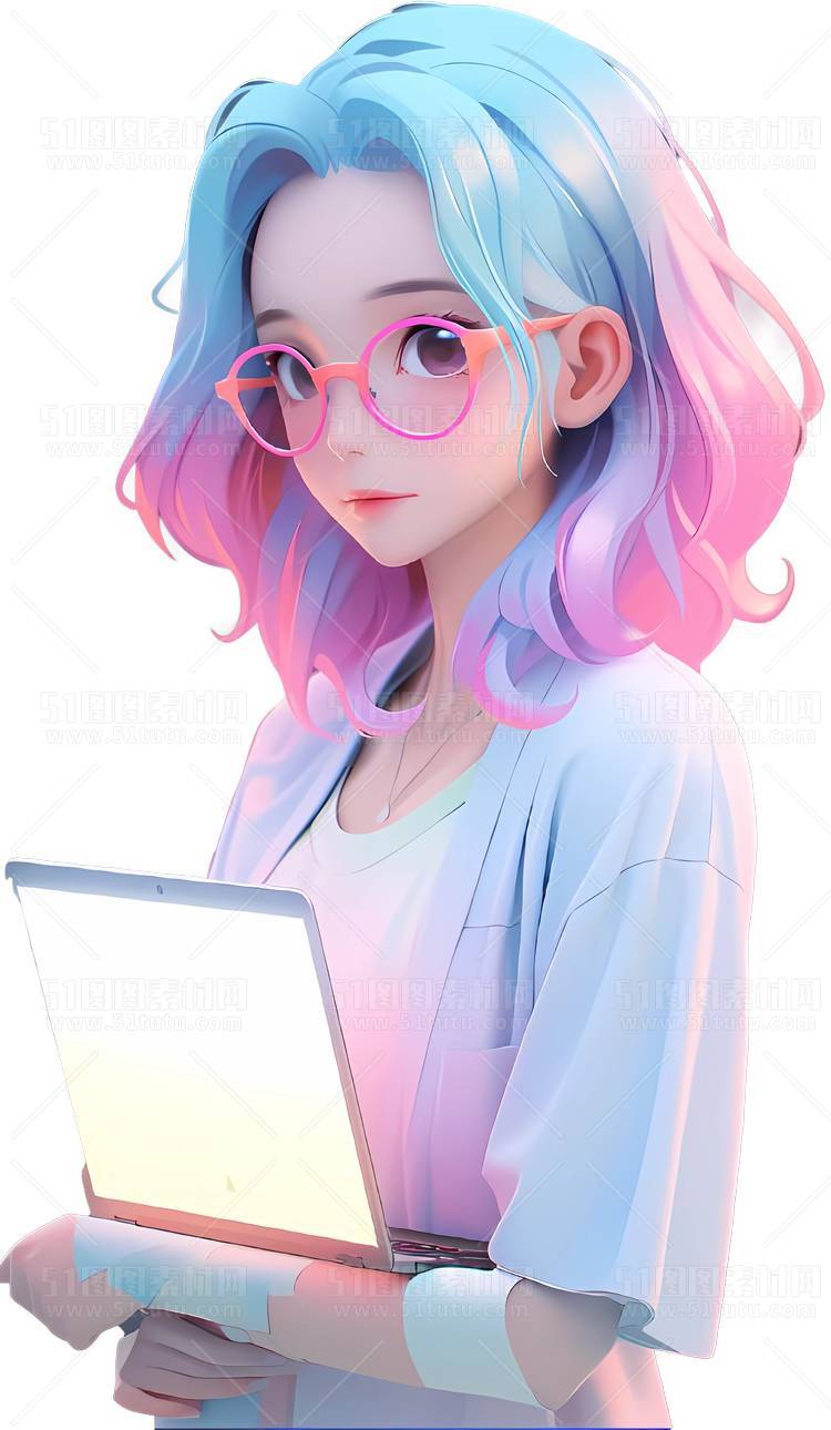 C4D人物素材卡通3D人物PNG活动促销素材透明图角色人物23103100217