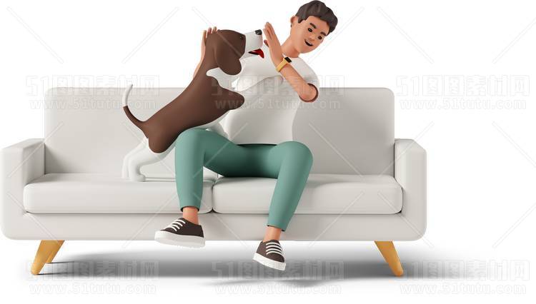 C4D人物素材卡通3D人物PNG活动促销素材透明图角色人物23103100219