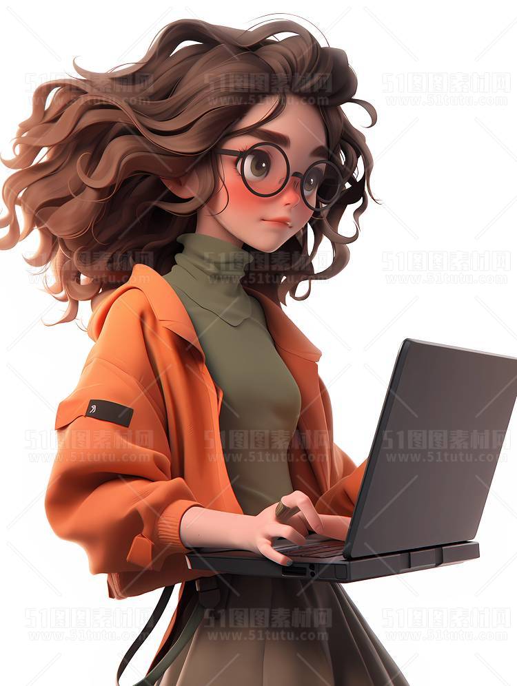 C4D人物素材卡通3D人物PNG活动促销素材透明图角色人物23103100223