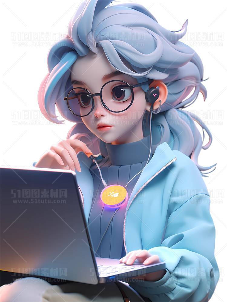 C4D人物素材卡通3D人物PNG活动促销素材透明图角色人物23103100224