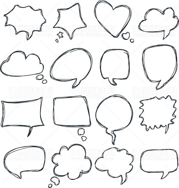 免抠透明图素材PNG格式卡通抽象笔刷手绘标签23103100547