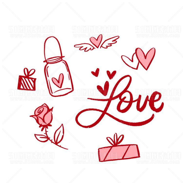 免抠透明图素材PNG格式卡通抽象笔刷手绘标签23103100703