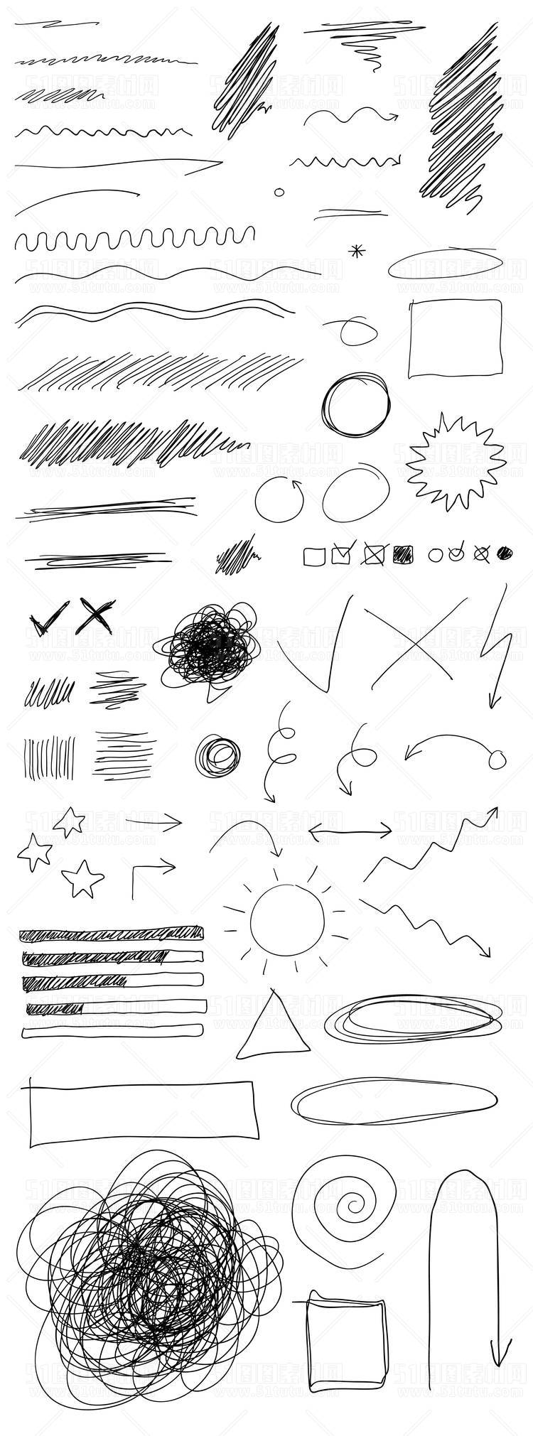 免抠透明图素材PNG格式卡通抽象笔刷手绘标签23103100791