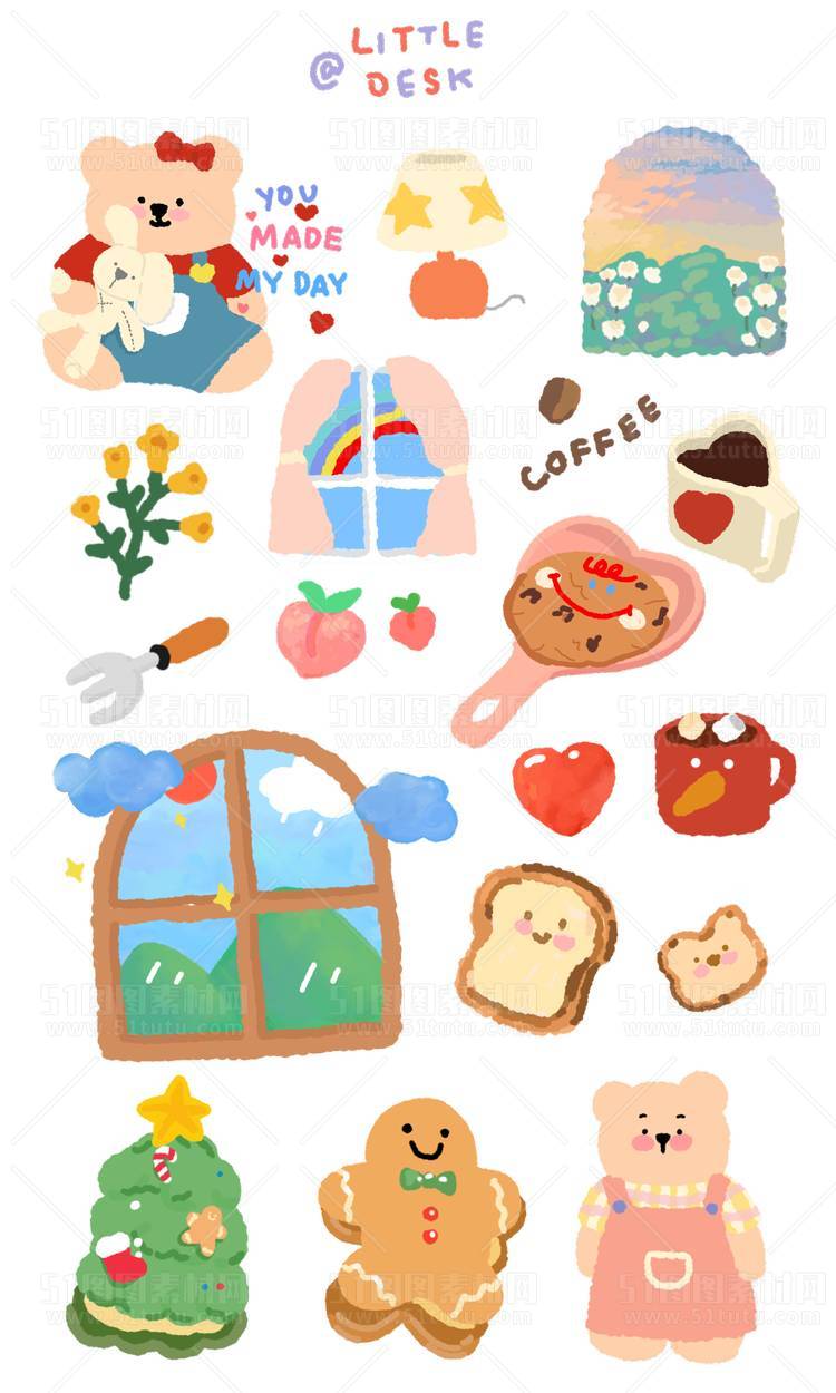 免抠透明图素材PNG格式卡通抽象笔刷手绘标签23103100794