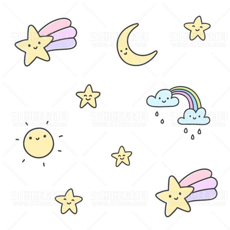 免抠透明图素材PNG格式卡通抽象笔刷手绘标签23103100846